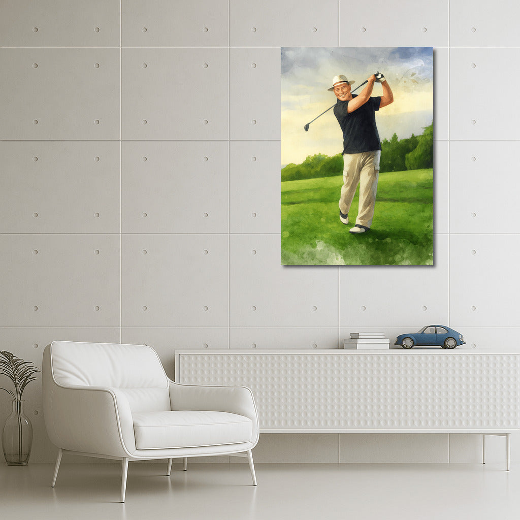 Triumph on the Green: Watercolor Golf