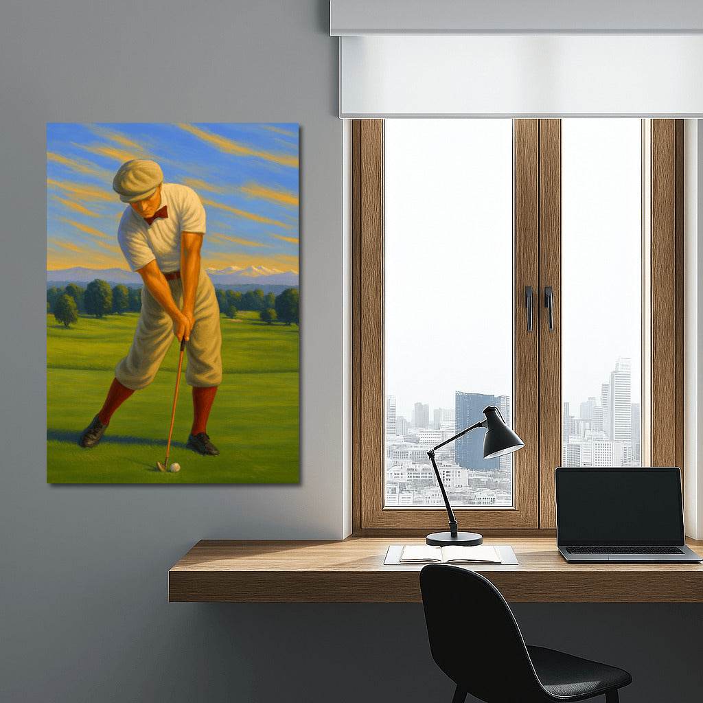 Golf Elegance: Retro Charm of Green Courses