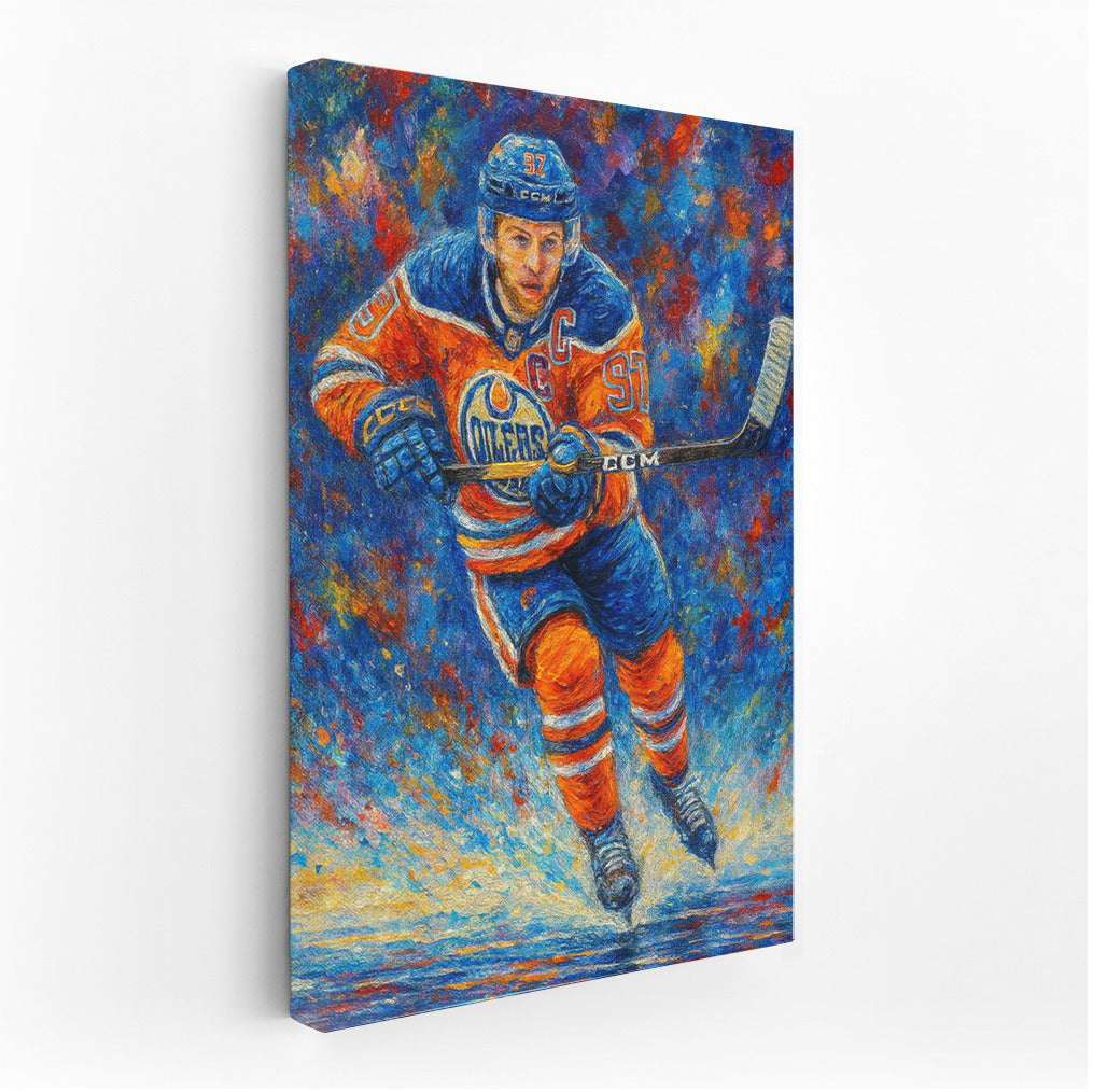 The Dynamics of Hockey: The Energy of Sports in Painterly Brushstrokes