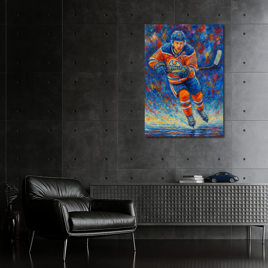 The Dynamics of Hockey: The Energy of Sports in Painterly Brushstrokes