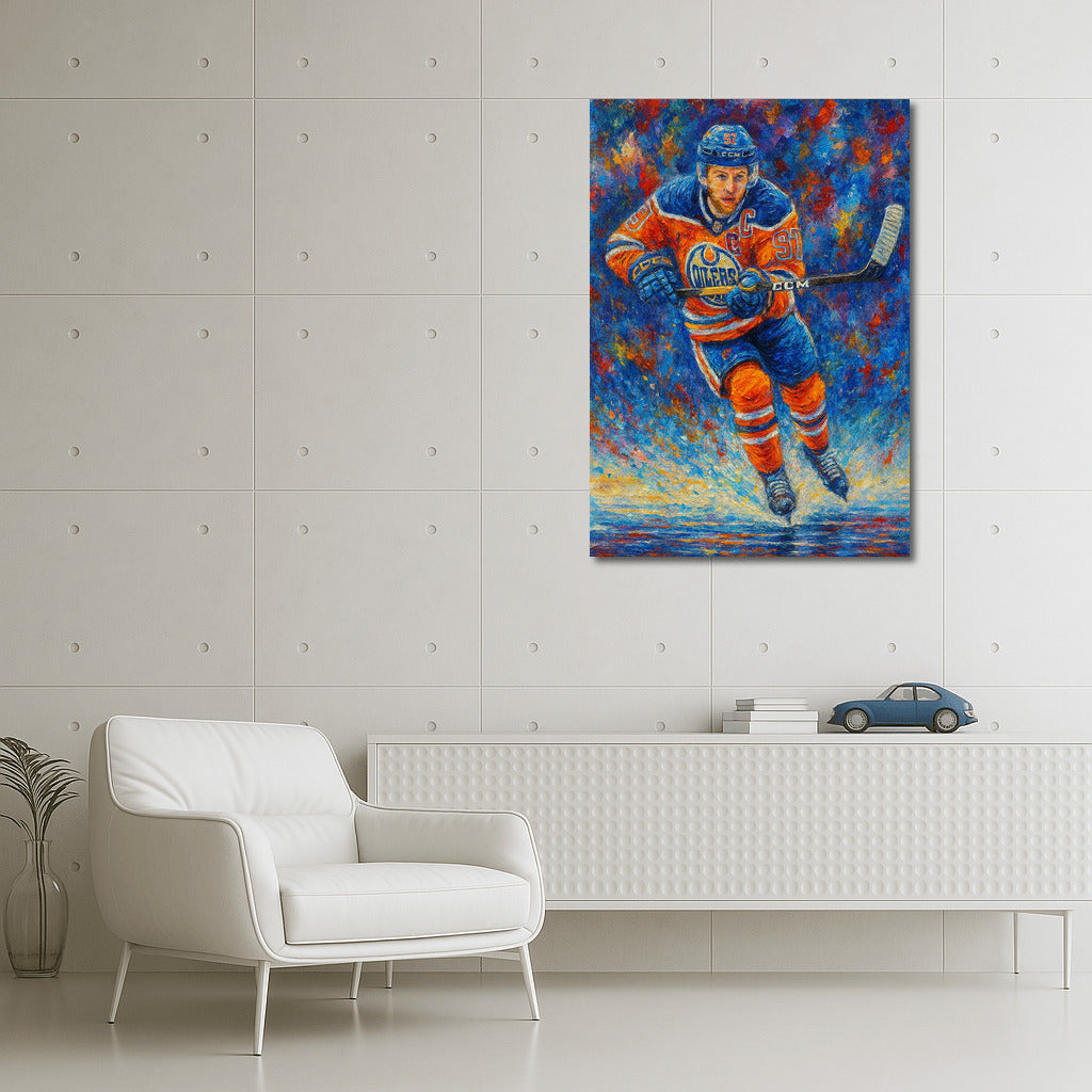 The Dynamics of Hockey: The Energy of Sports in Painterly Brushstrokes