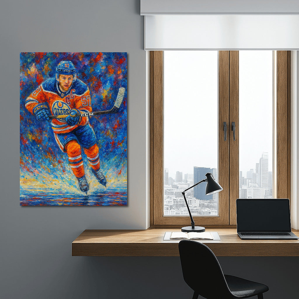 The Dynamics of Hockey: The Energy of Sports in Painterly Brushstrokes