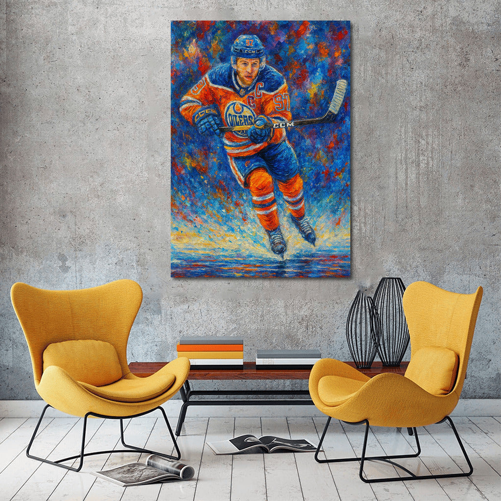 The Dynamics of Hockey: The Energy of Sports in Painterly Brushstrokes