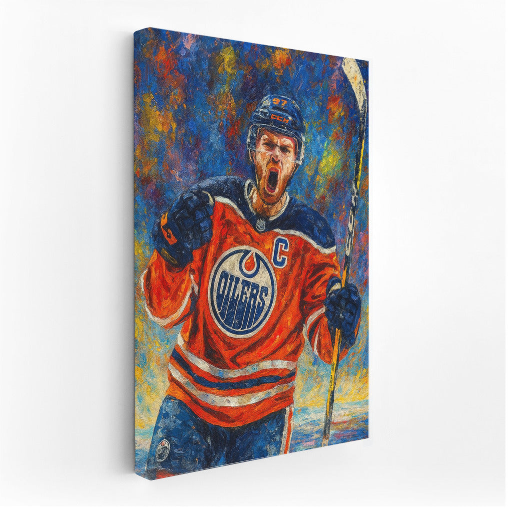 Hockey Power: Bright Strokes of Sports Energy