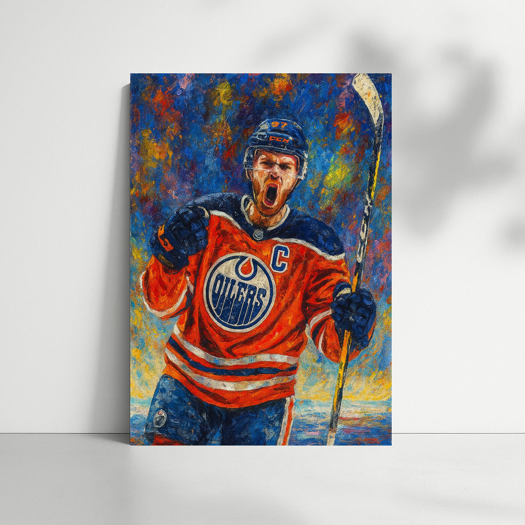 Hockey Power: Bright Strokes of Sports Energy
