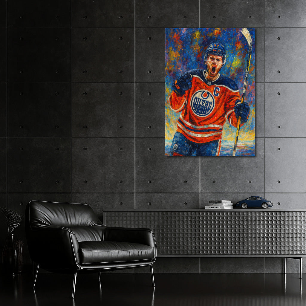 Hockey Power: Bright Strokes of Sports Energy