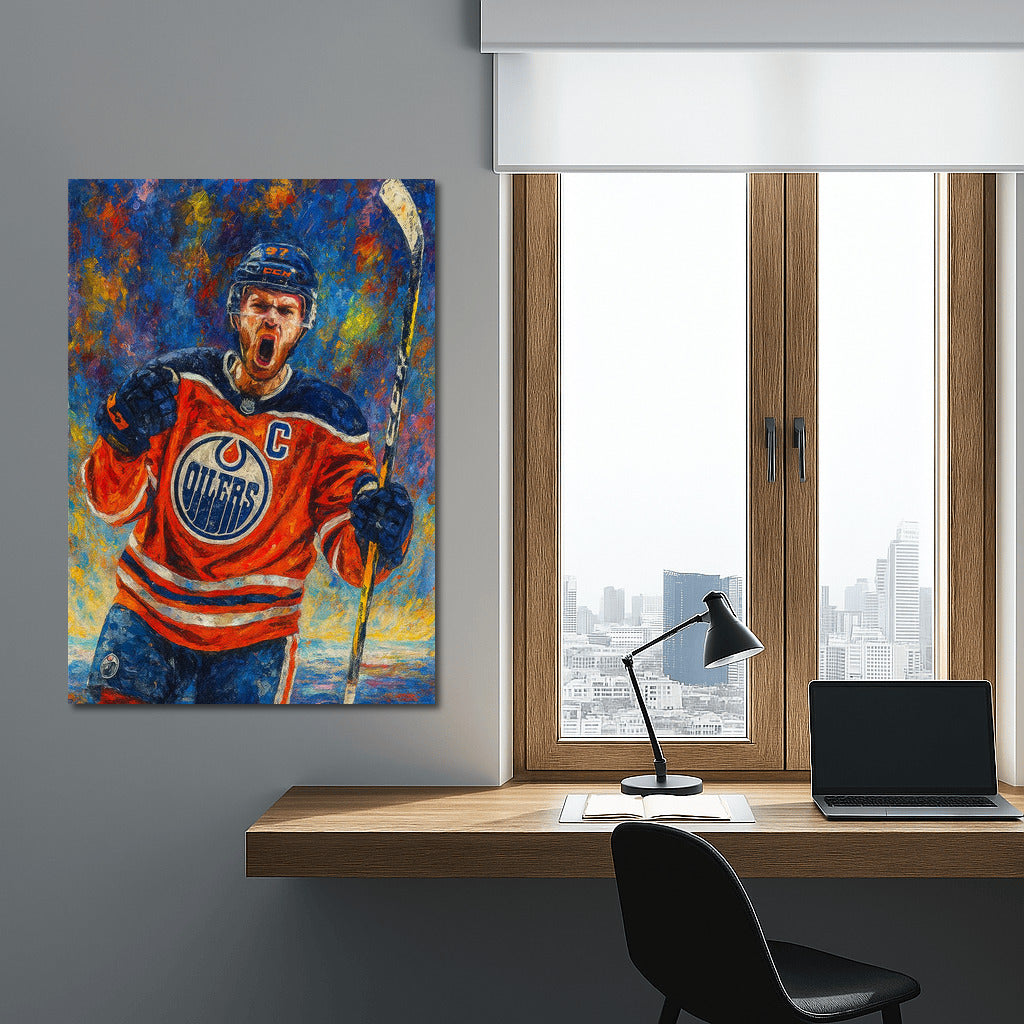 Hockey Power: Bright Strokes of Sports Energy