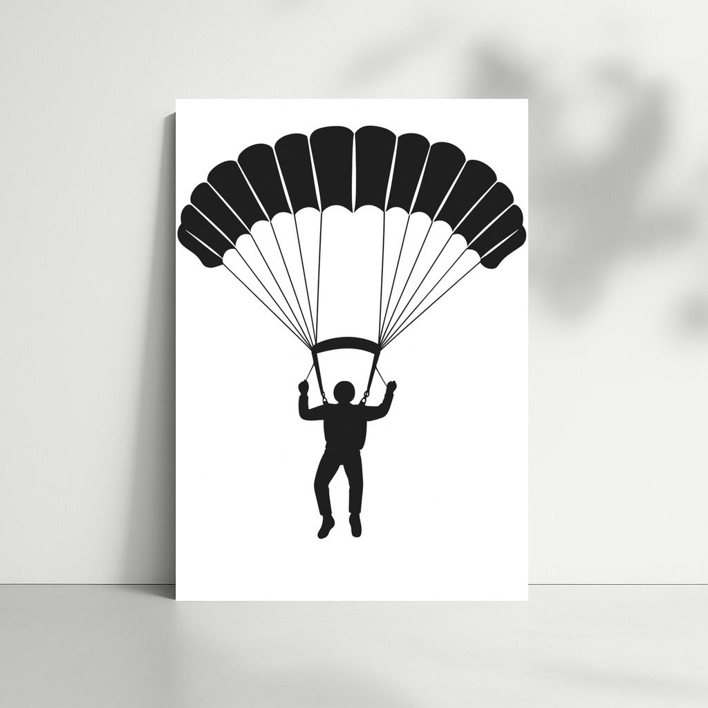 Freedom in the Sky: Skydiver Silhouette