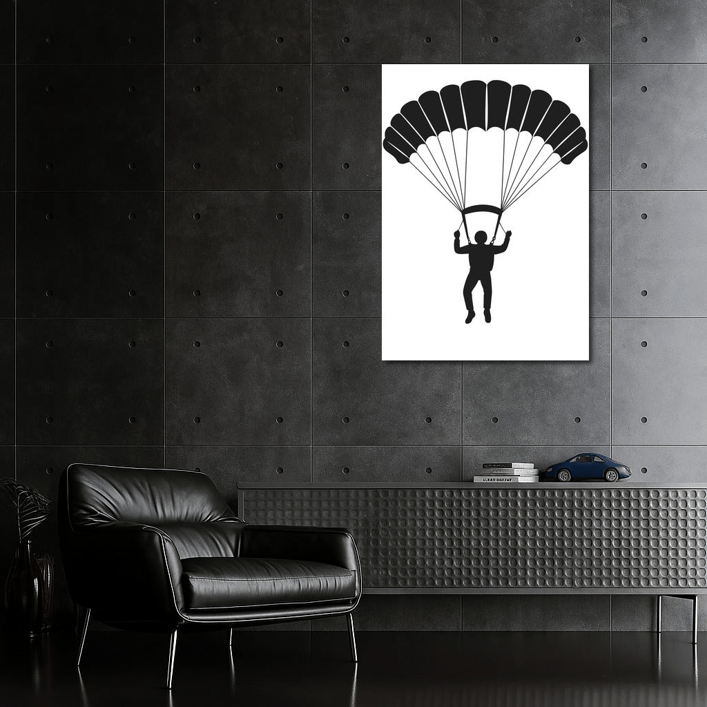 Freedom in the Sky: Skydiver Silhouette