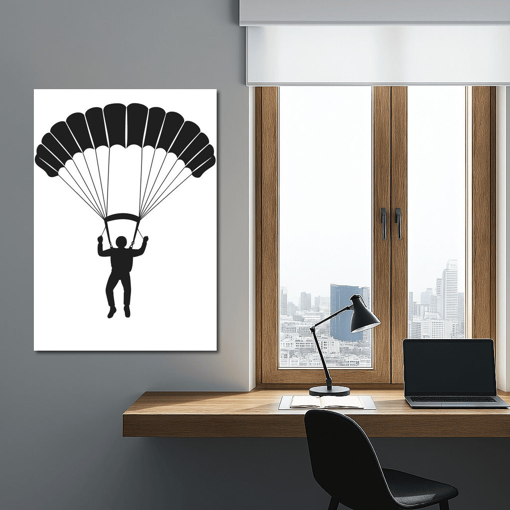 Freedom in the Sky: Skydiver Silhouette