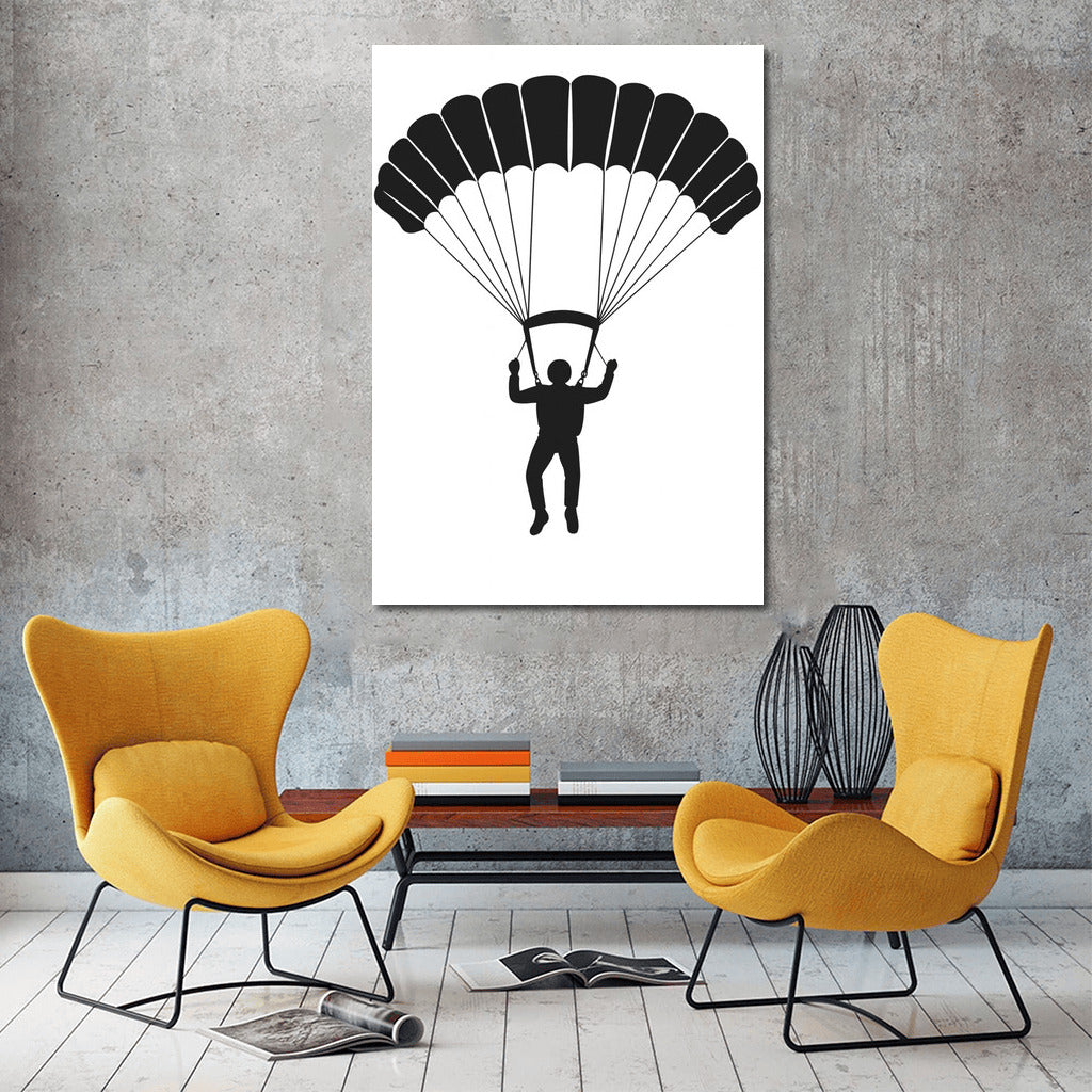 Freedom in the Sky: Skydiver Silhouette