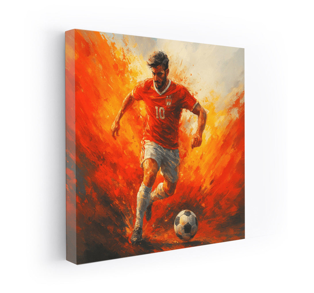 Flame of Football Passion: Soccer Energy on Your Wall