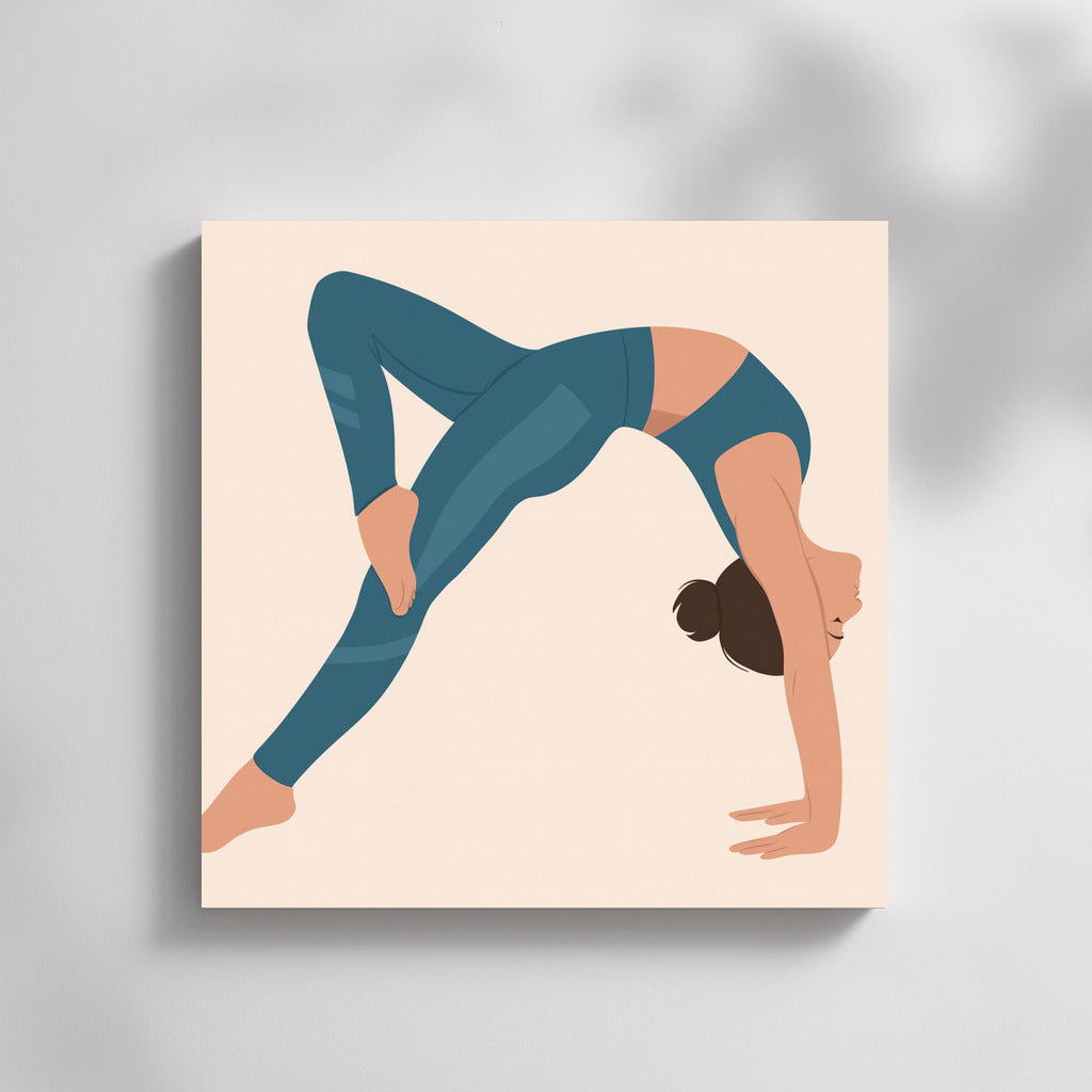 Grace in Motion: Gymnast in Stretching Pose