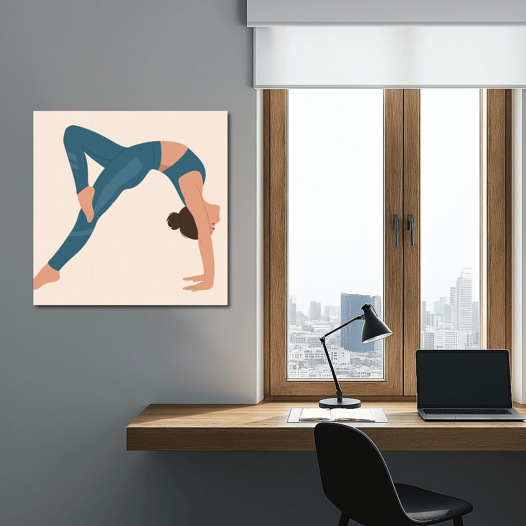Grace in Motion: Gymnast in Stretching Pose