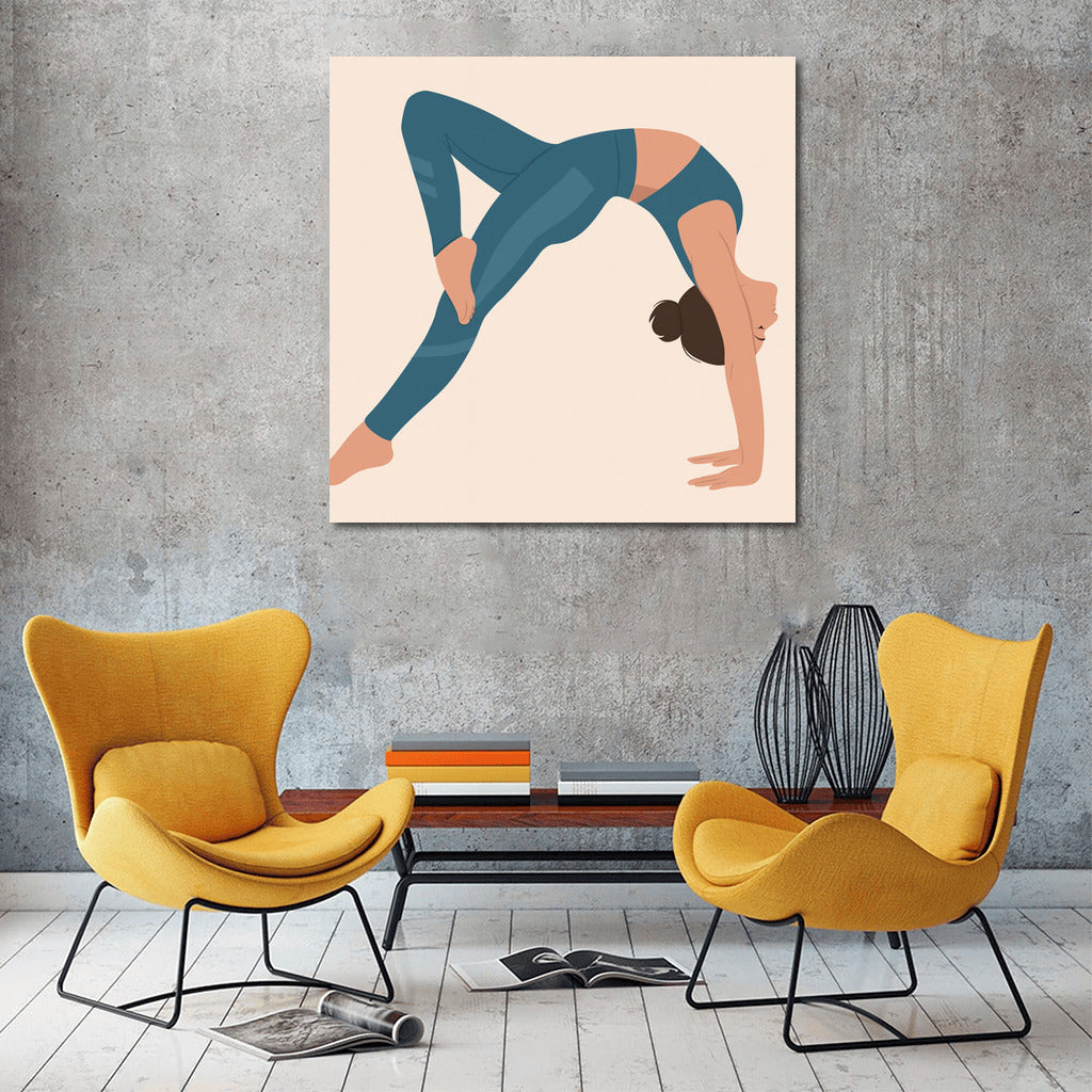Grace in Motion: Gymnast in Stretching Pose