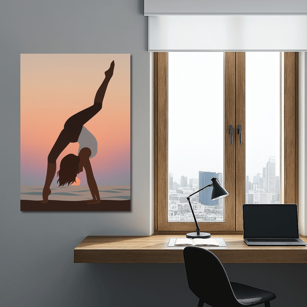 Harmony of Sport: Sunset Stretching Dance