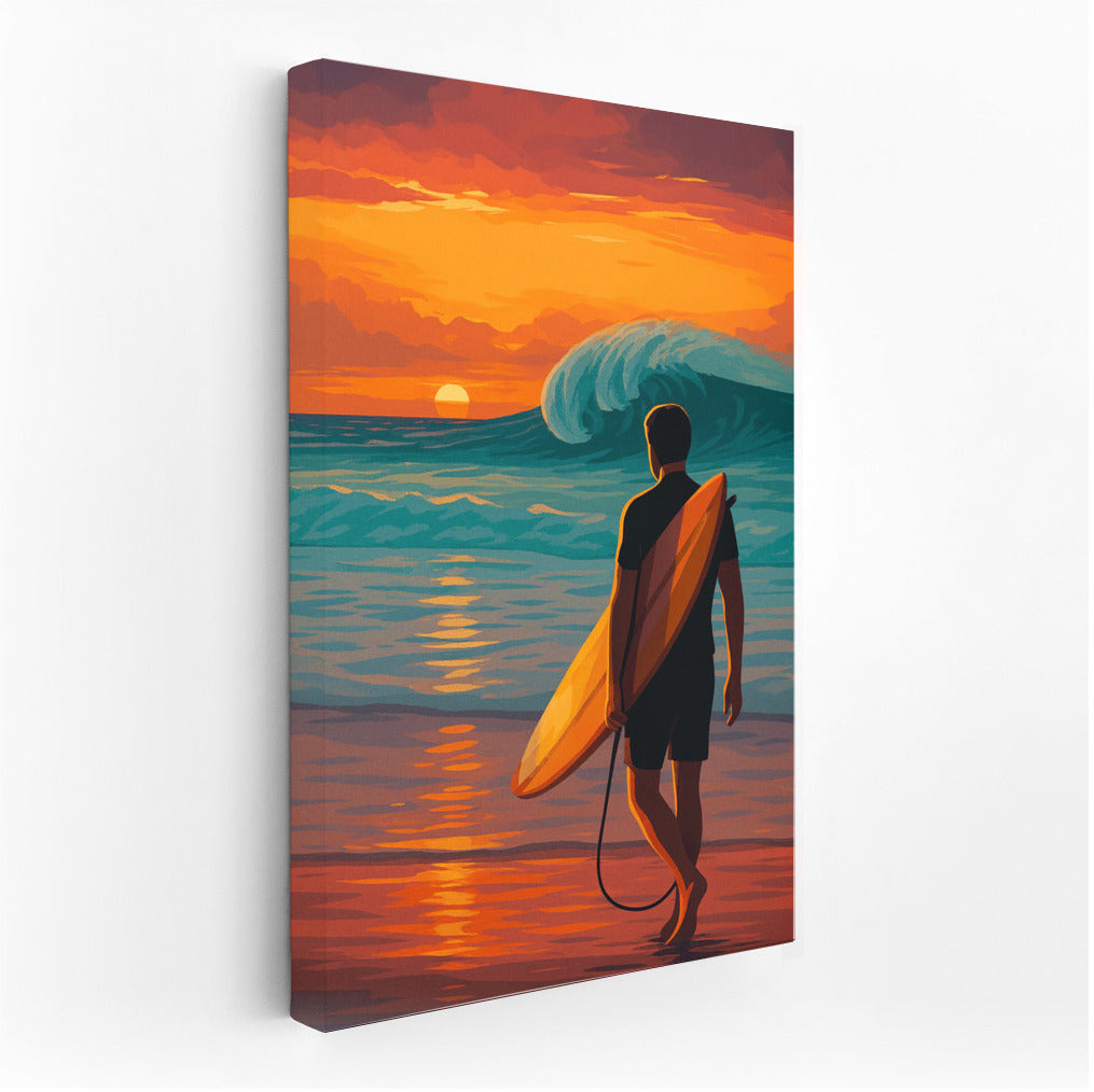 Sunset Surfing: Waves and Sports