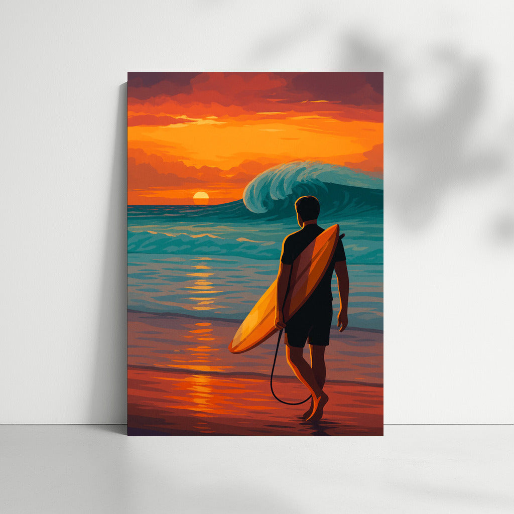 Sunset Surfing: Waves and Sports