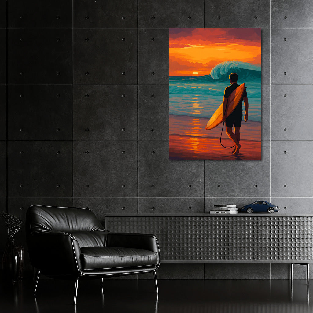 Sunset Surfing: Waves and Sports