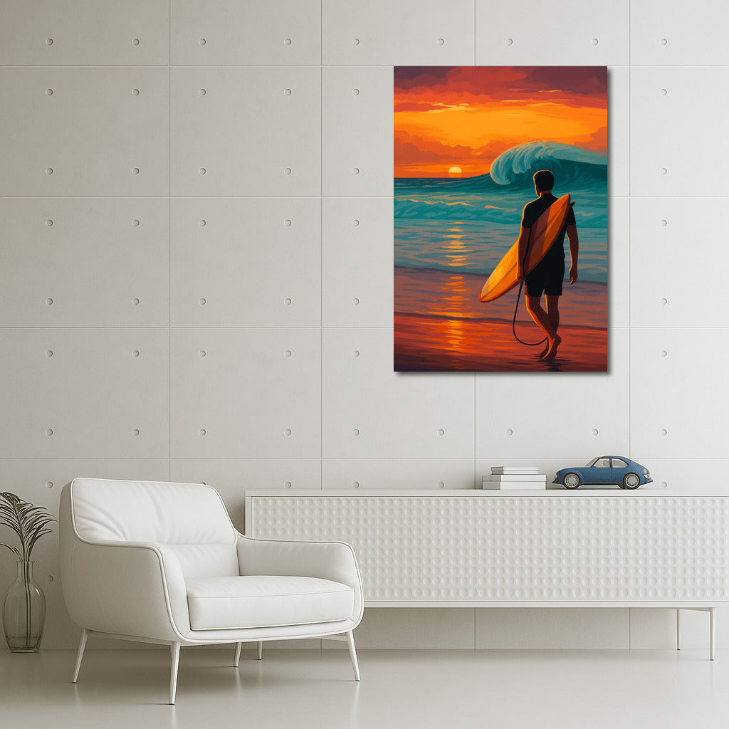 Sunset Surfing: Waves and Sports