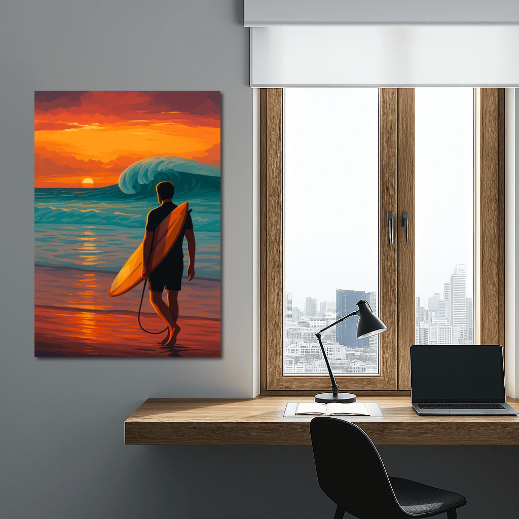 Sunset Surfing: Waves and Sports