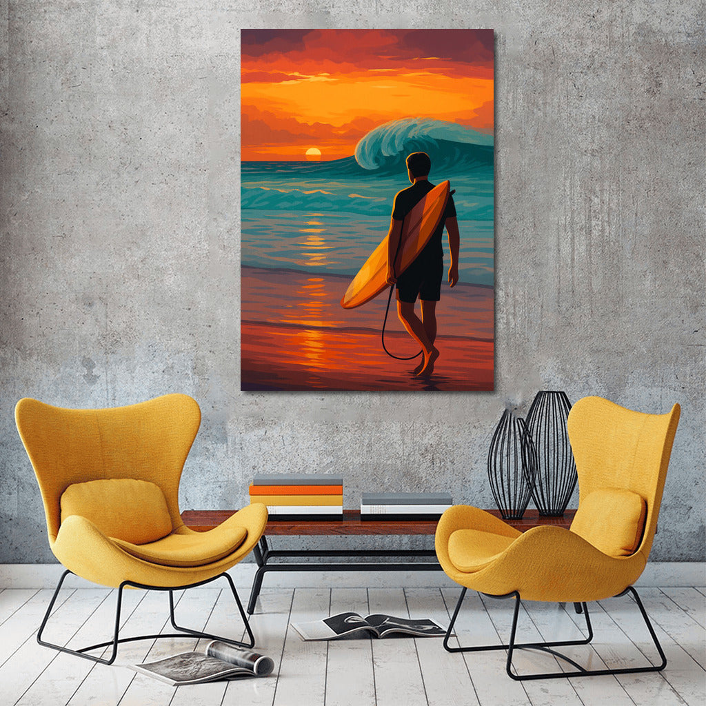 Sunset Surfing: Waves and Sports