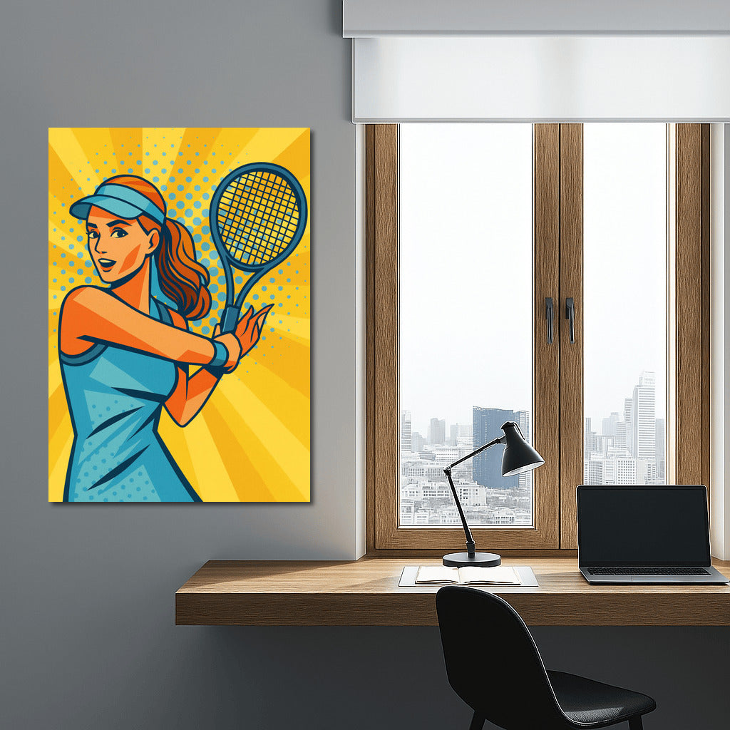 Pop Art Tennis Player: The Passion of Sports on Your Walls