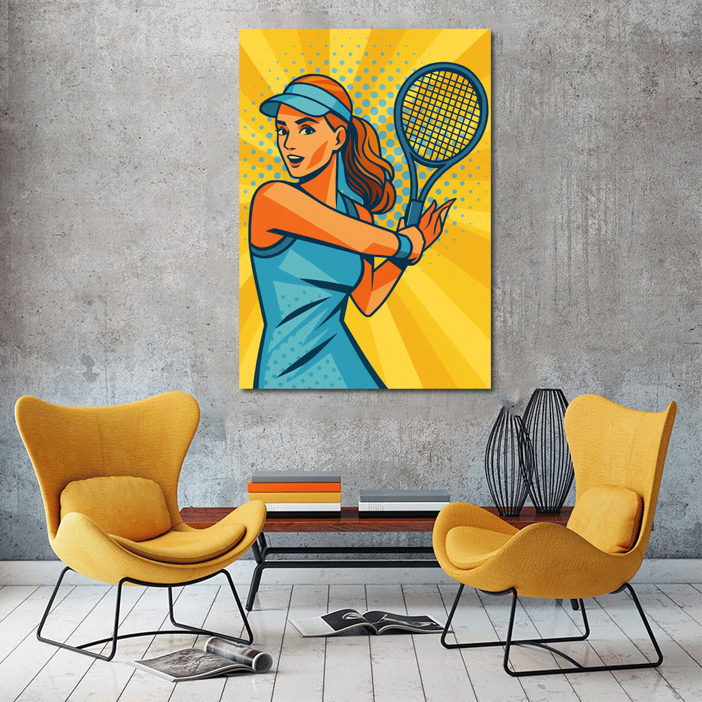 Pop Art Tennis Player: The Passion of Sports on Your Walls