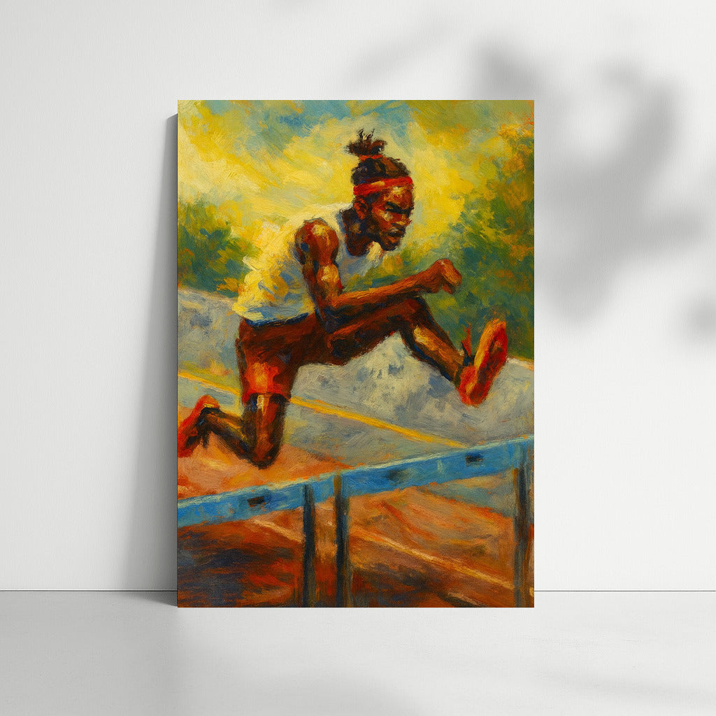 Hurdler: Energy and Achievement in Track Field Sports