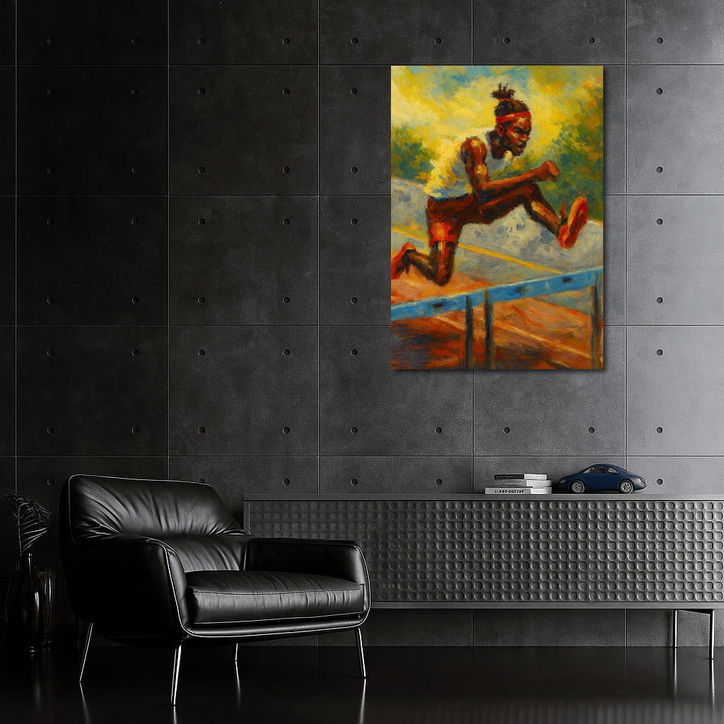 Hurdler: Energy and Achievement in Track Field Sports