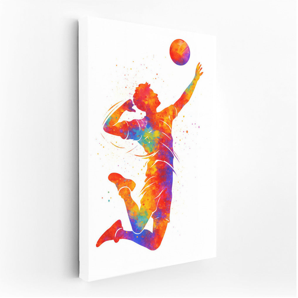 Volleyball Jump: The Energy of Sports in Vibrant Colors