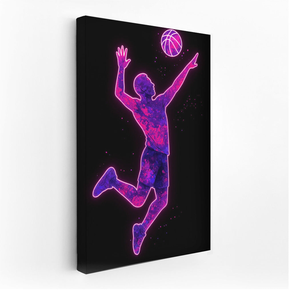 Neon Volleyball: The Energy of Sport