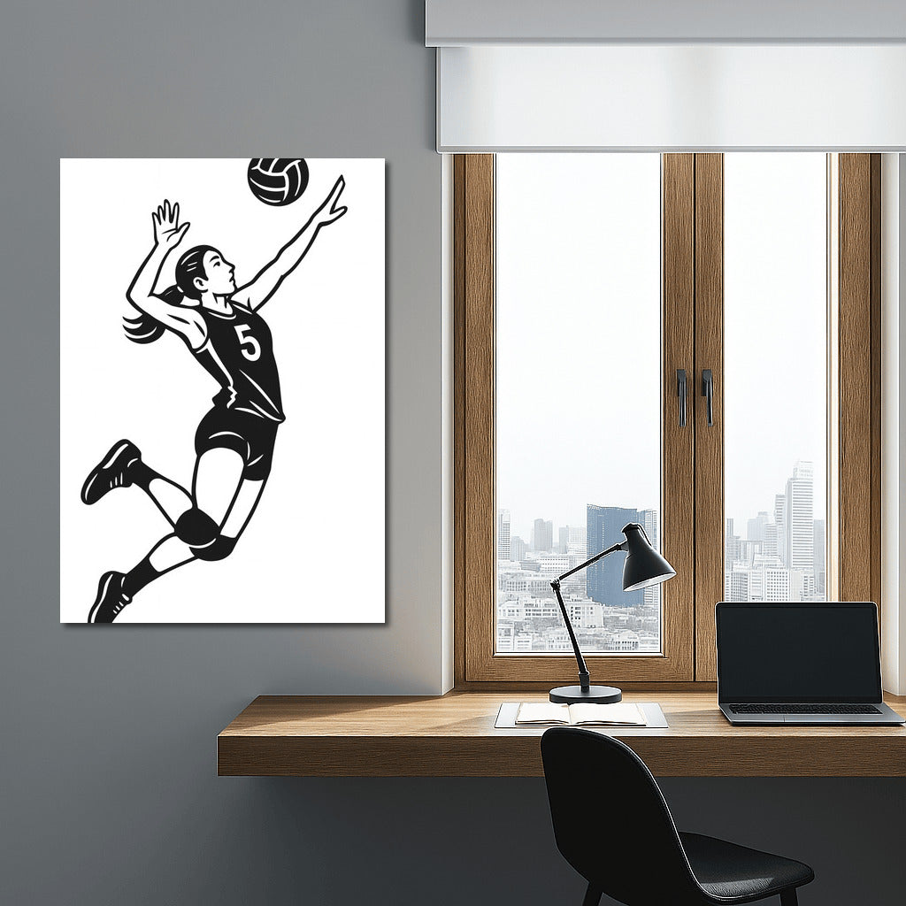 Volleyball Jump: The Energy of Sport and Victory
