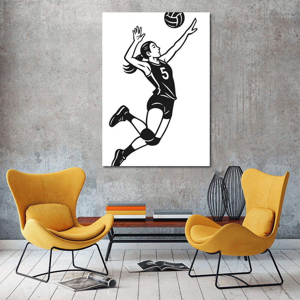 Volleyball Jump: The Energy of Sport and Victory