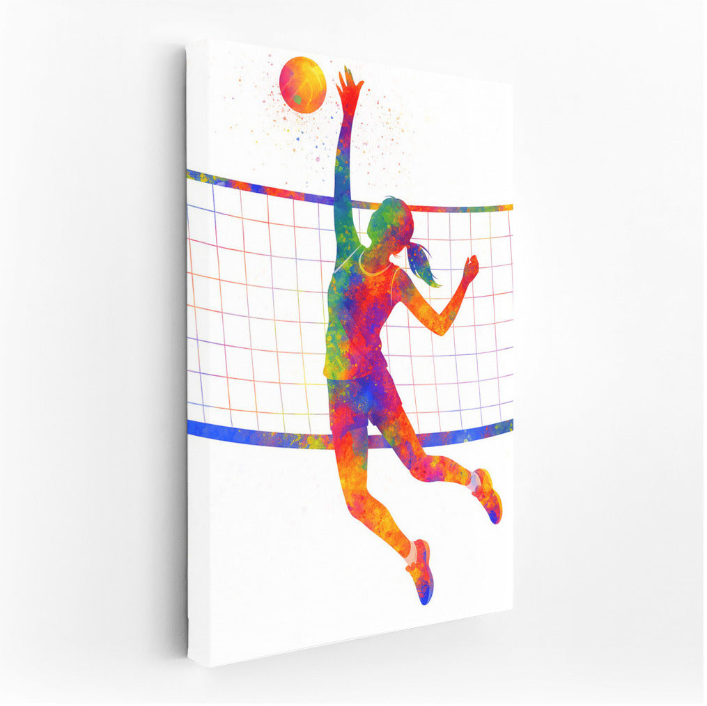 Volleyball Dynamics: Sport in Bright Colors