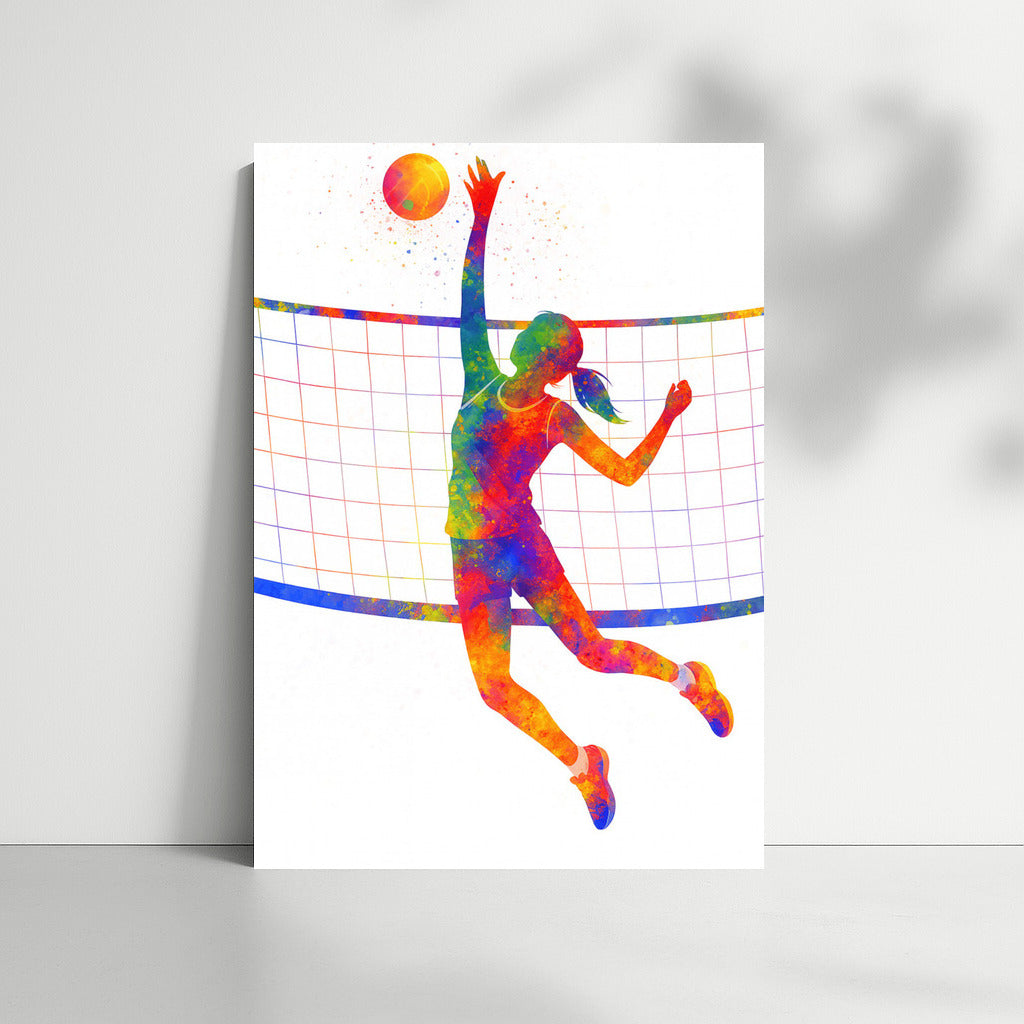 Volleyball Dynamics: Sport in Bright Colors