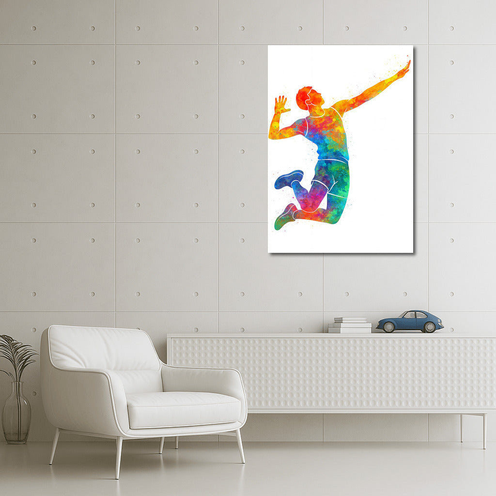 Bright Takeoff: Volleyball Energy
