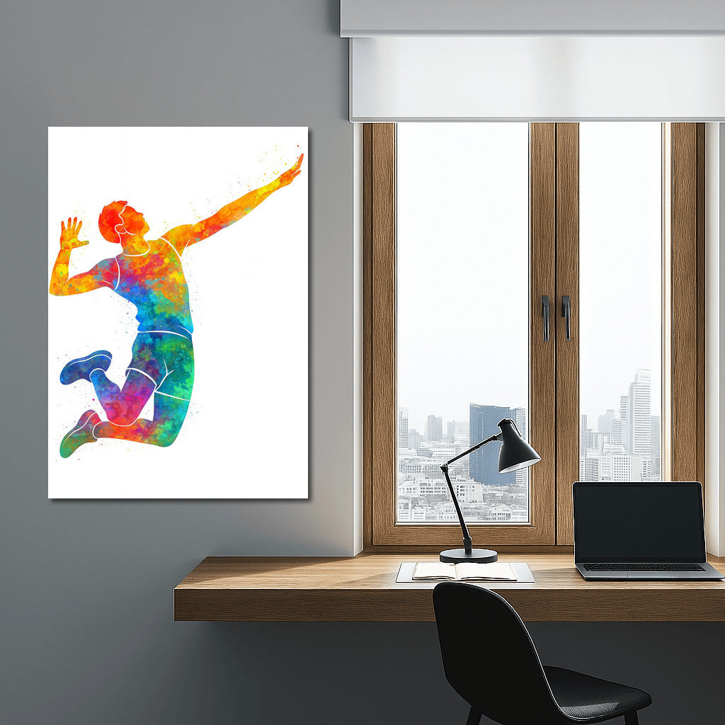 Bright Takeoff: Volleyball Energy