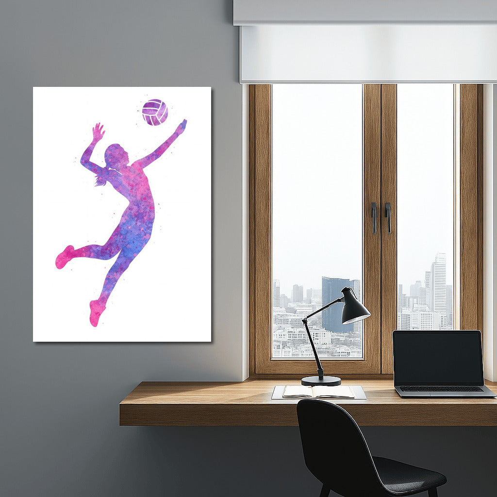 Volleyball Flight: The Energy of Sport in Bright Colors