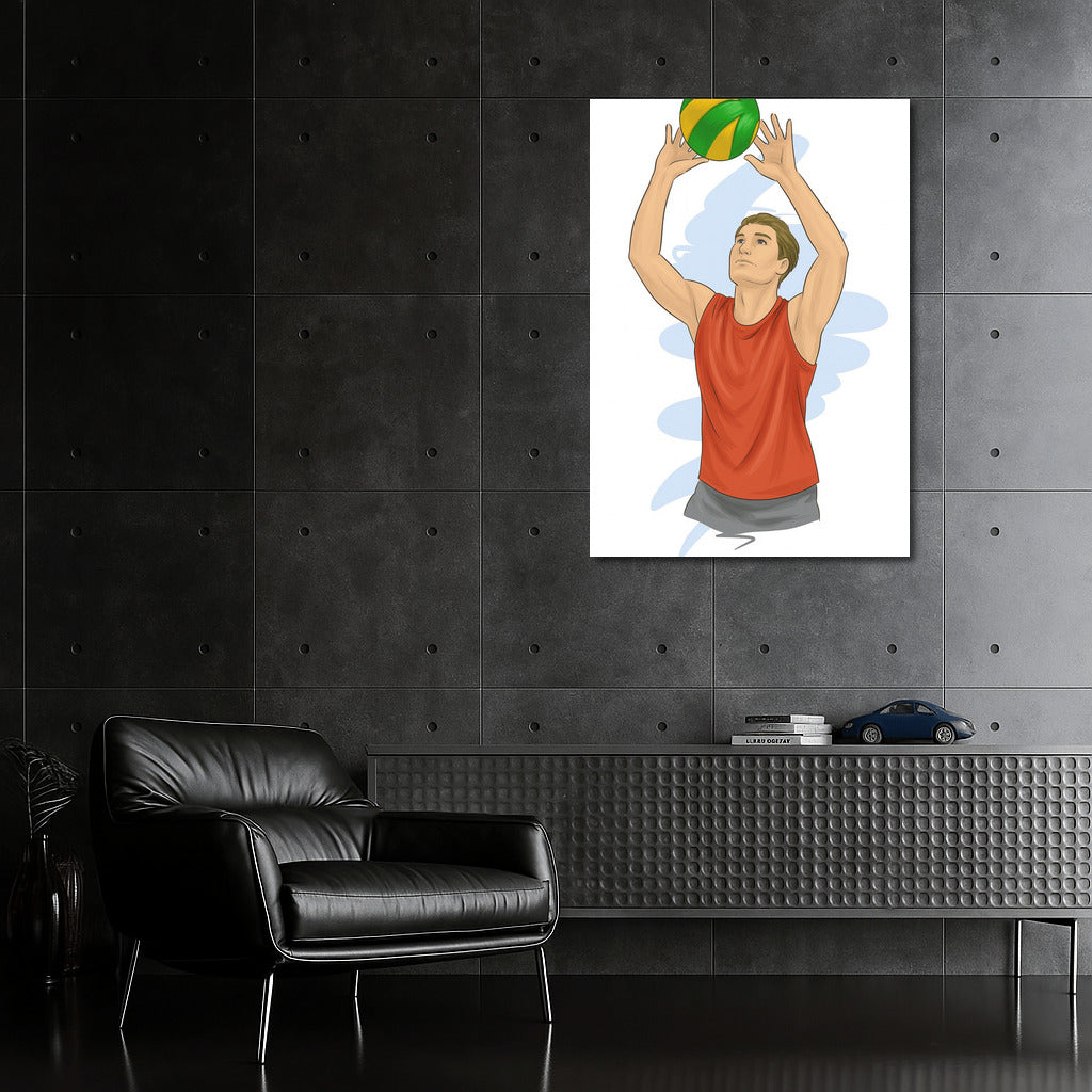 Volleyball Energy: Dynamics of Sport on Canvas