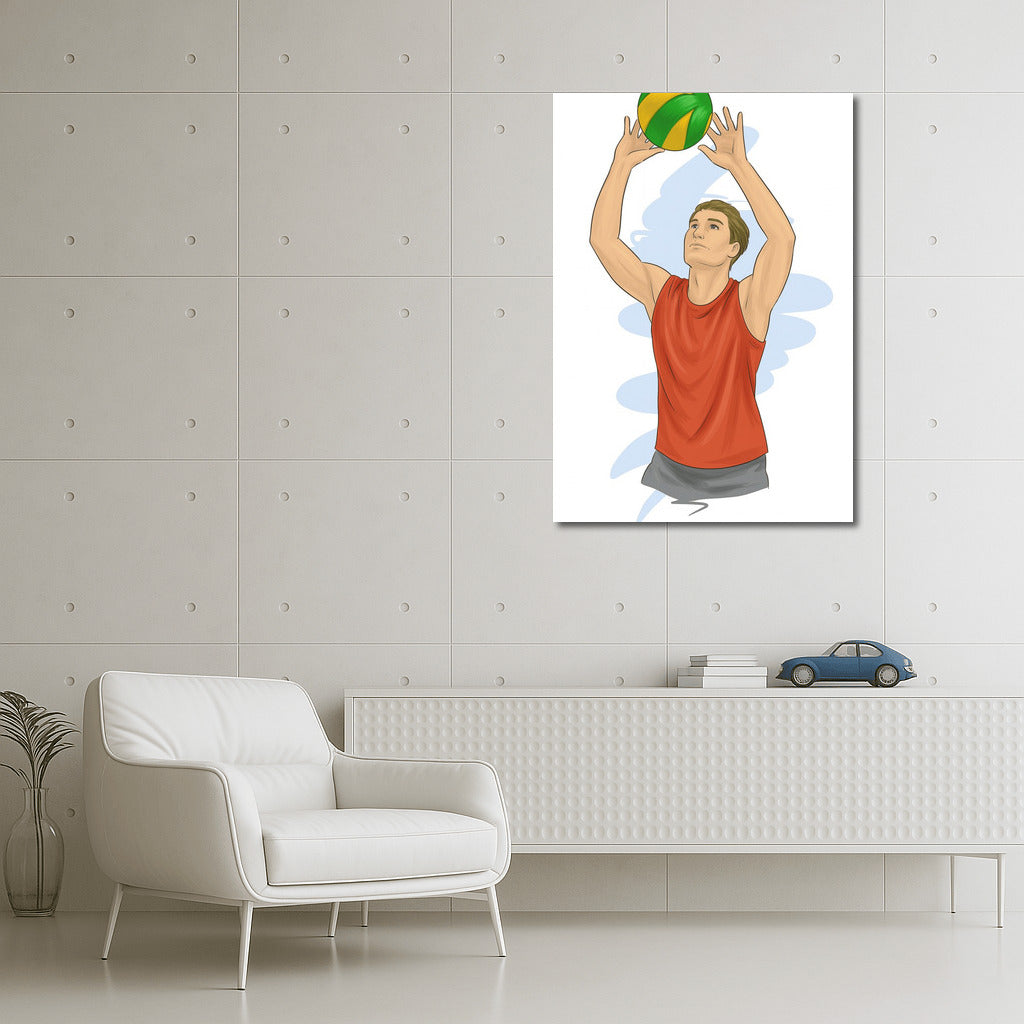 Volleyball Energy: Dynamics of Sport on Canvas