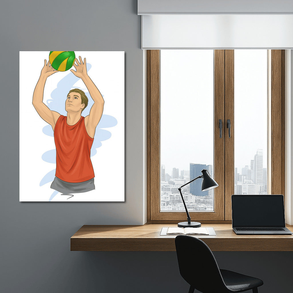 Volleyball Energy: Dynamics of Sport on Canvas