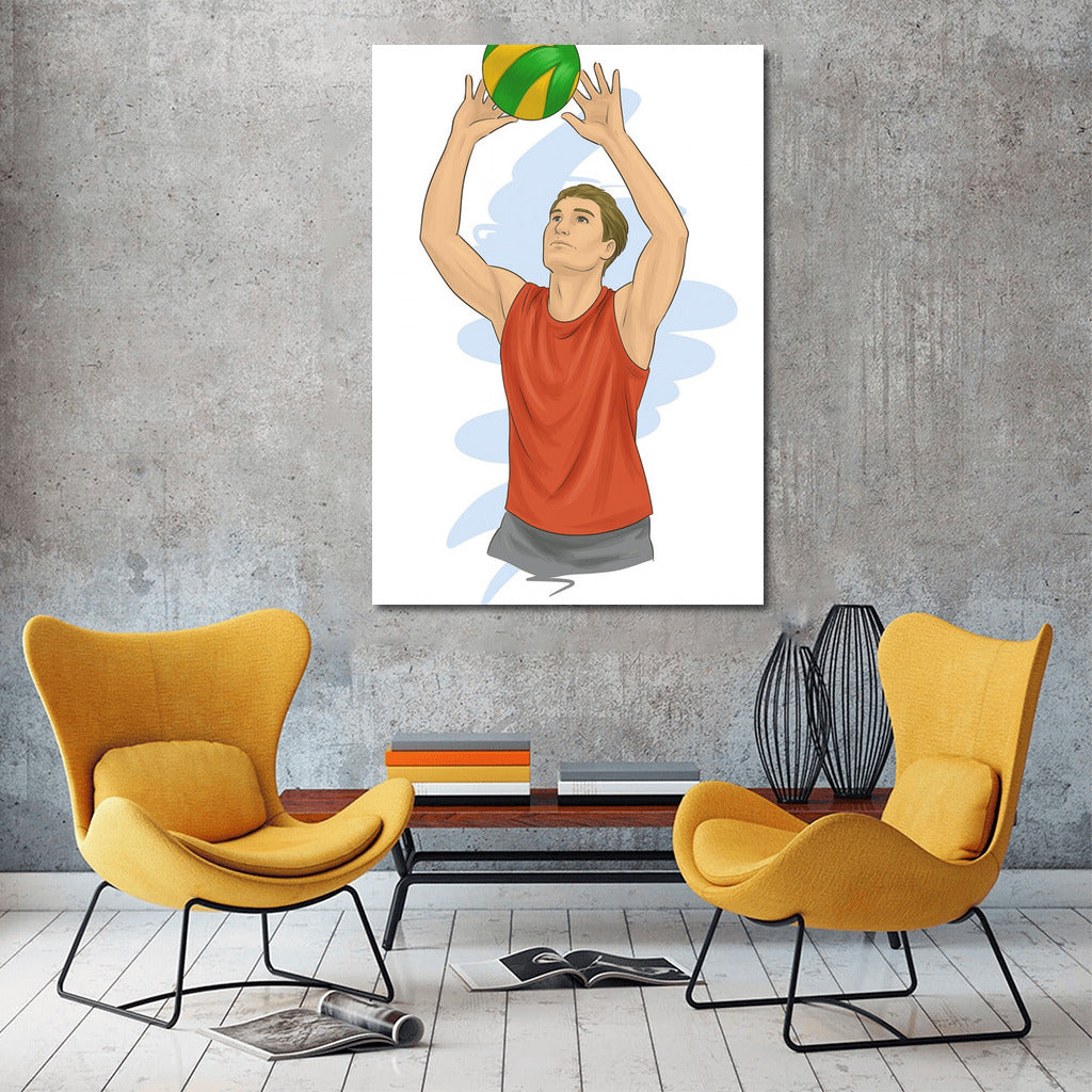 Volleyball Energy: Dynamics of Sport on Canvas