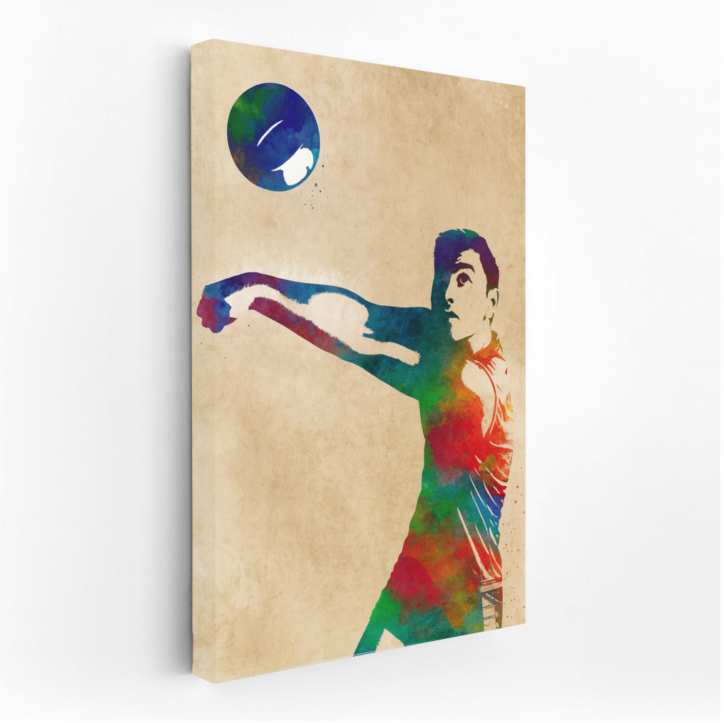 Volleyball Explosion: Sports Energy on Canvas