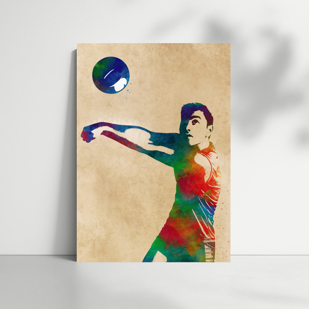 Volleyball Explosion: Sports Energy on Canvas