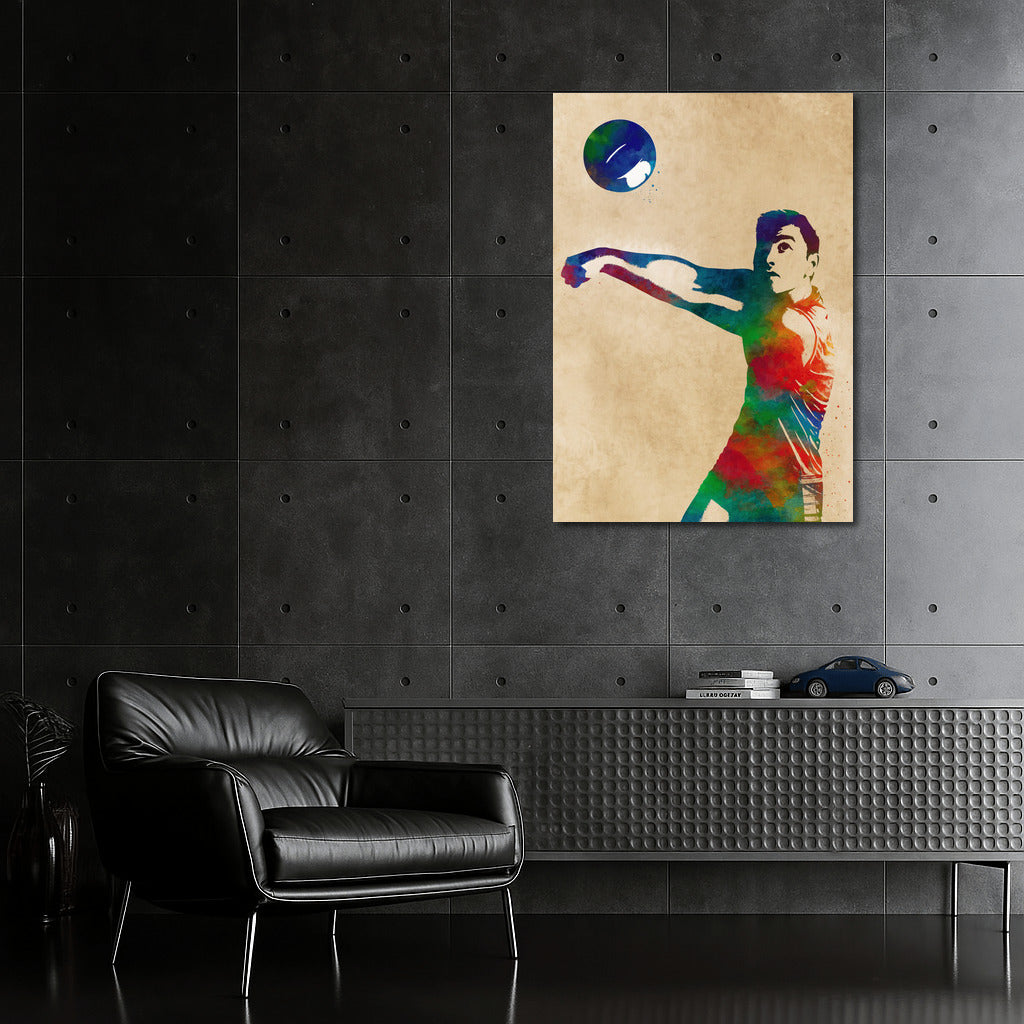 Volleyball Explosion: Sports Energy on Canvas