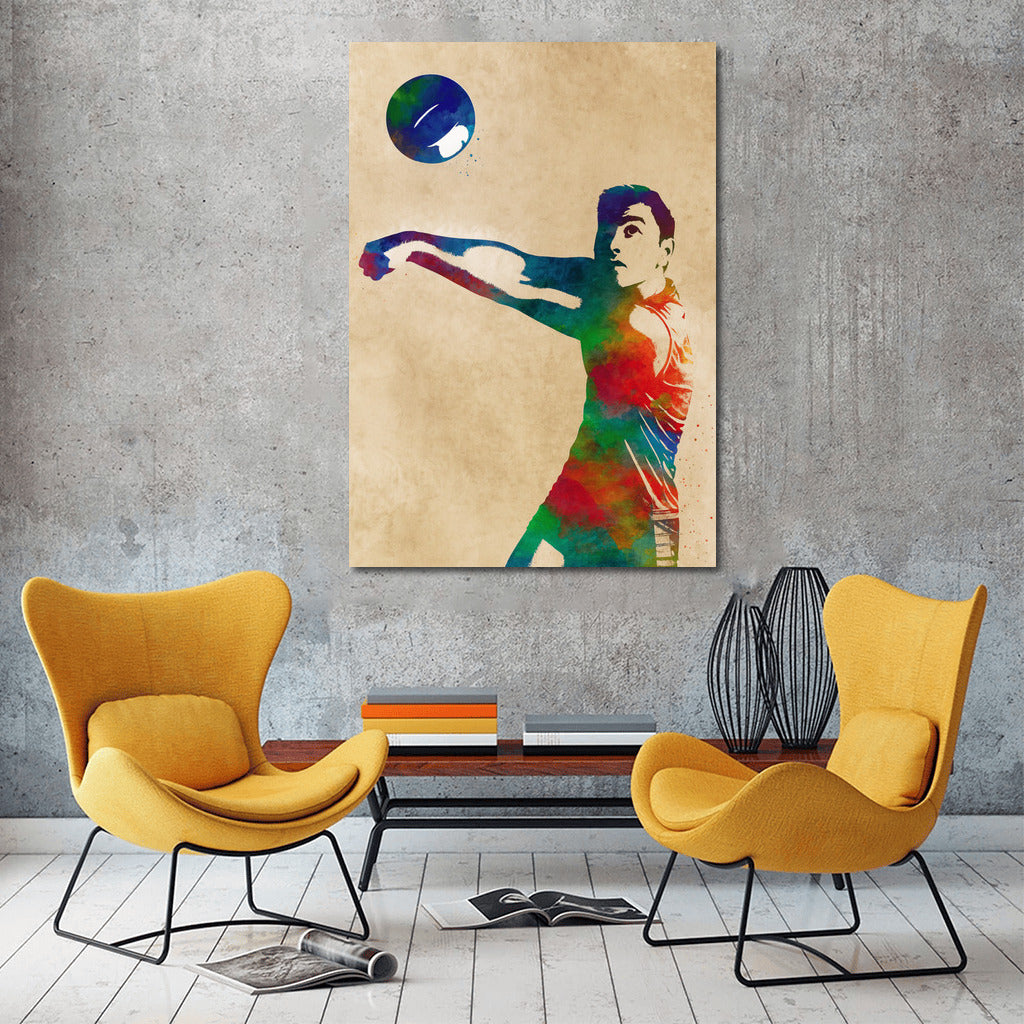 Volleyball Explosion: Sports Energy on Canvas