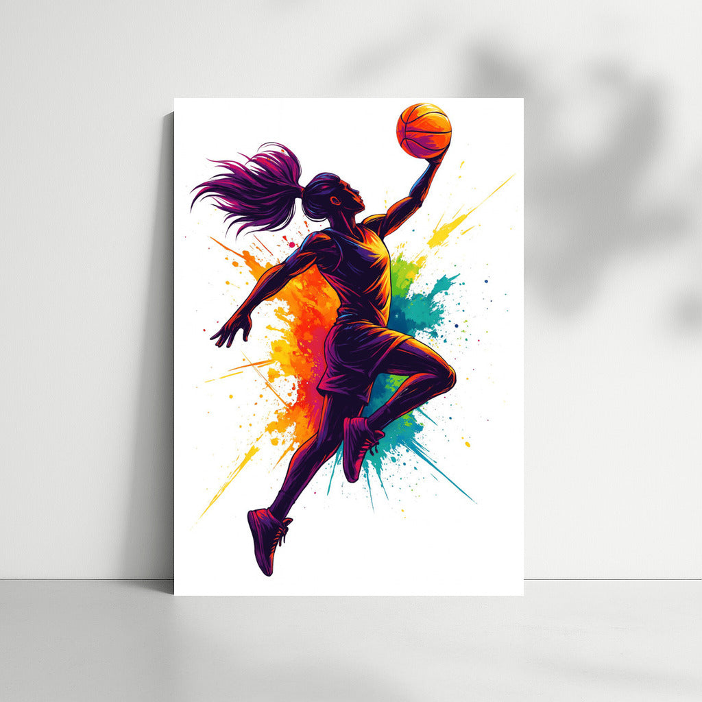 Volleyball Jump: The Energy of Sports in Vibrant Colors