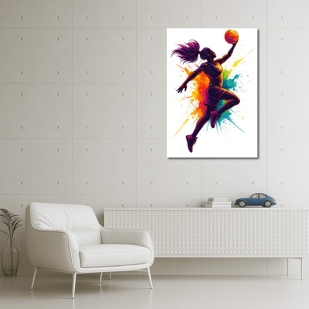 Volleyball Jump: The Energy of Sports in Vibrant Colors