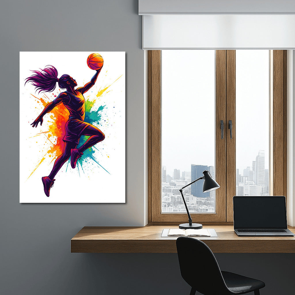 Volleyball Jump: The Energy of Sports in Vibrant Colors